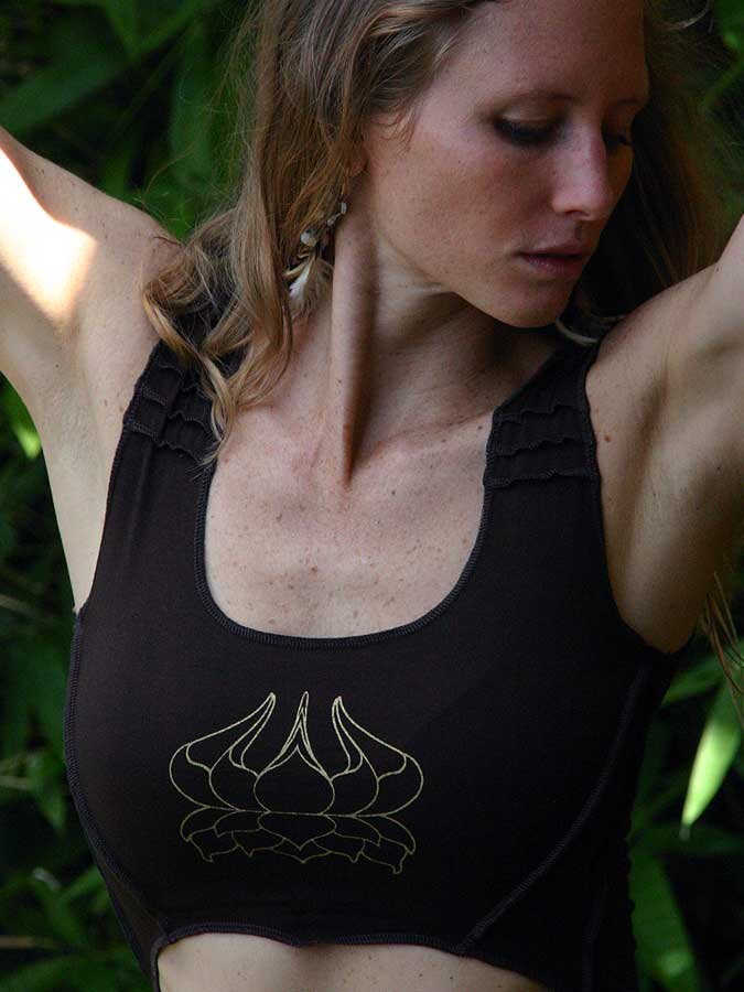 Crystal Goddess Top - Magdalen Sacred Geometry Festival Clothing Eco Friendly Seed of Creation