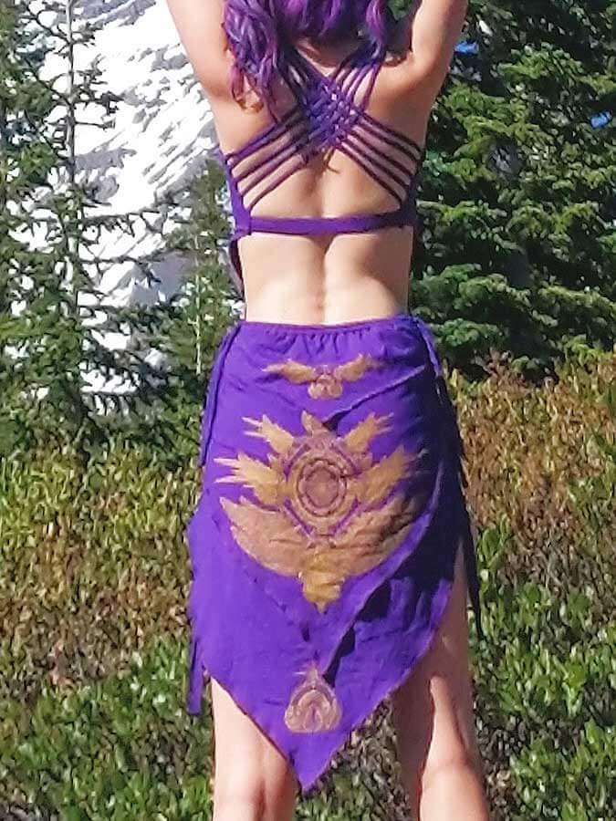 Crystal Infused Goddess Dress Sacred Geometry Festival Clothing Eco-fashion Seed of Creation