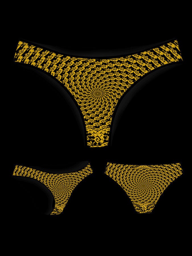 Womens Hunab Ku Crystal Sacred Geometry Underwear Clothing Festival Clothing Crystal Infused Eco Friendly Seed of Creation