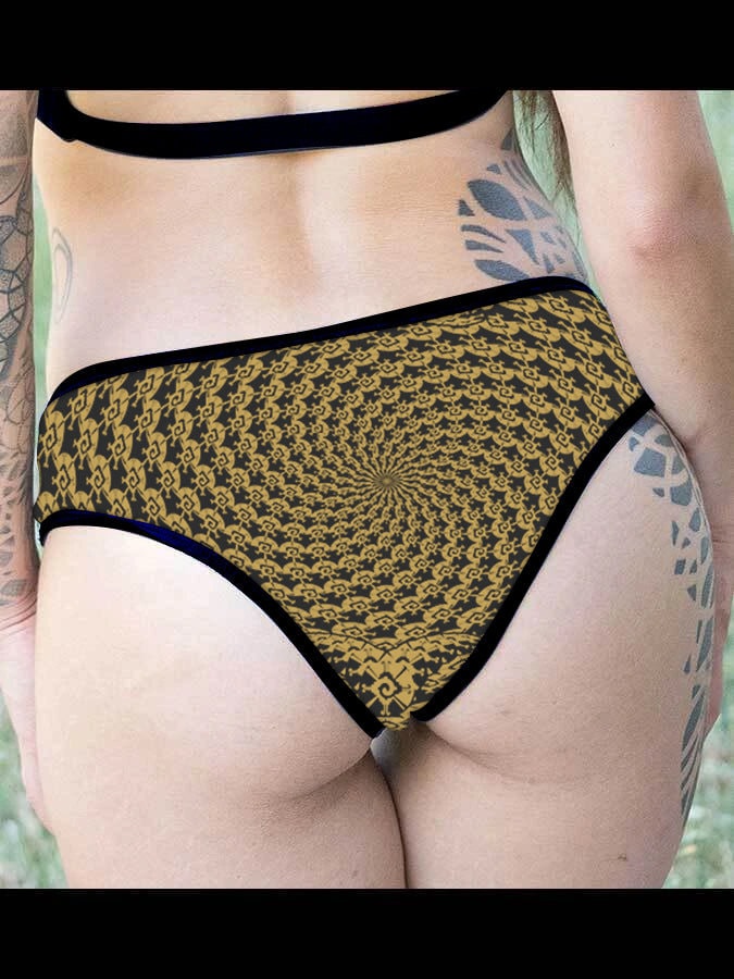 Womens Hunab Ku Crystal Sacred Geometry Underwear Clothing Festival Clothing Crystal Infused Eco Friendly Seed of Creation