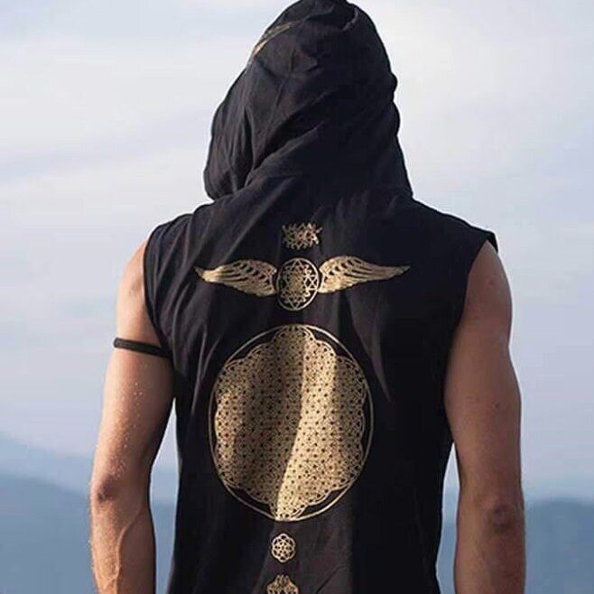 Men Sleeveless Hoodie T-shirt - custom order / John