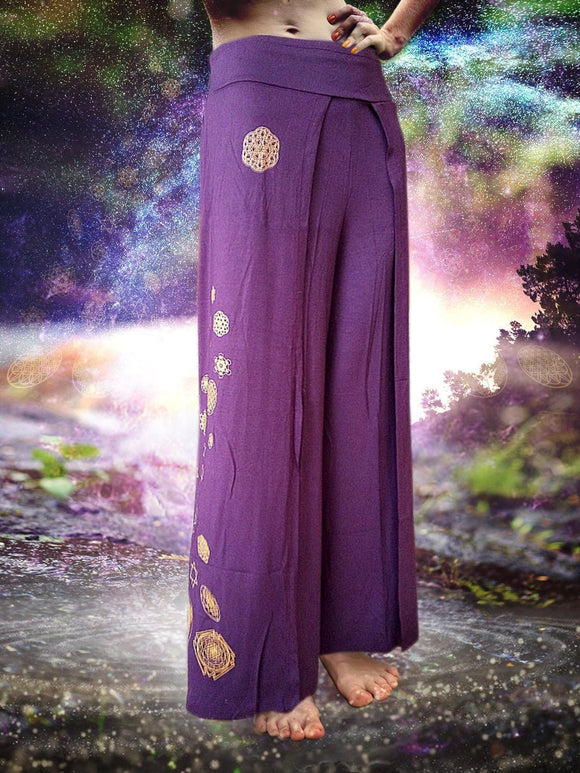 Womens Himalayan Sacred Geometry Clothing Festival Clothing Crystal Infused Eco Friendly Seed of Creation